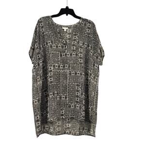 Women’s J.Jill Sheer Tunic Cover Up: Aztec/Geometric Print Size XL